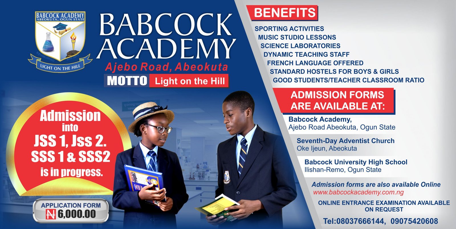 school new advert